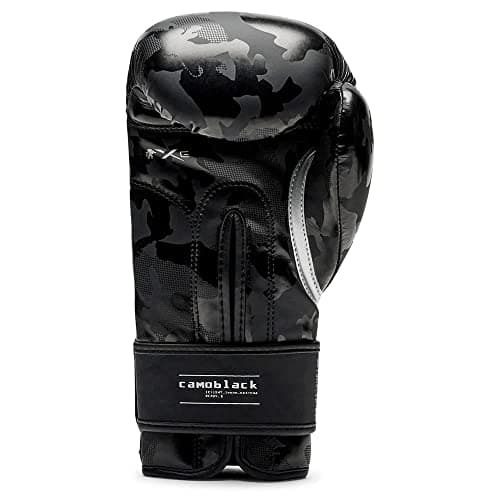 LEONE 1947 - Gants de boxe 14oz pour amateurs de combat, Noir/Gris - Protecteur de main en cuir premium - Idéal pour la