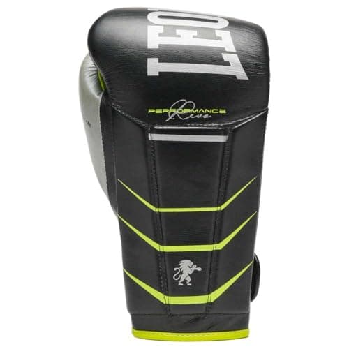 Lion Gant de Boxe GN110F + Technique + Hommes + Boxe Professionnelle + Pads Réfractaires + Couleur : Noir, Taille : M à