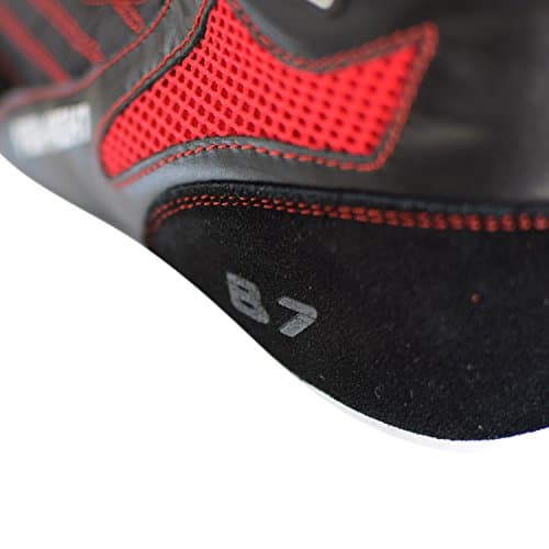 FOX-FIGHT B7 Bottes de boxe pour combat, athlétisme et fitness - Noir/Rouge
