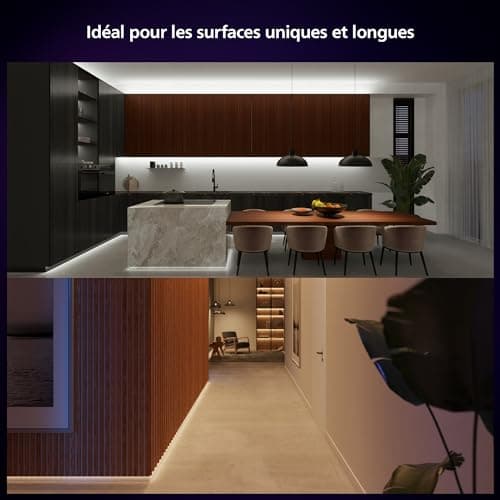 Philips Hue White and Color Ambiance - Kit ruban LED 5 mètres - Fonctionne avec Alexa et Google Assistant - Ideal pour l