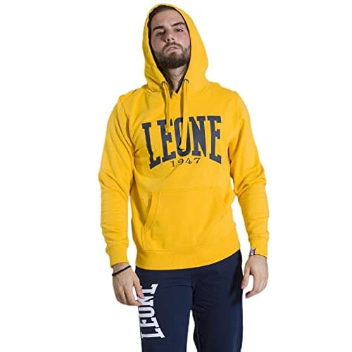 LEONE 1947 Sweat à Capuche pour Homme pour Sport et Daily Wear Fonctionnalité Élégante et Confortable L-Slim Fit 3XL — Vieux Or (36)