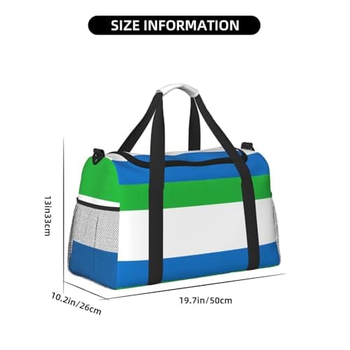 DngSer Sac de voyage à main pour femme avec drapeau de la Sierra Leone - Grand sac fourre-tout pour le camping et les vo