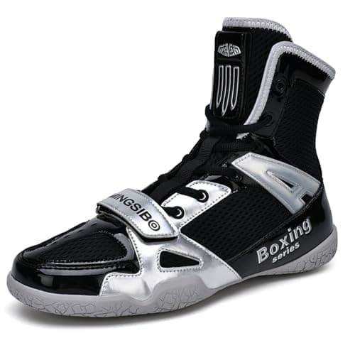 BLBK Chaussure de Boxe Anglaise Mixte Durable pour Lutte et Training High Performance