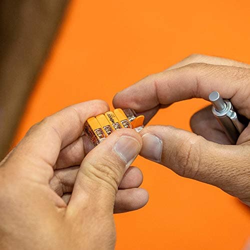 bornier Wago 221-415 5 voies transparent-orange pour professionnels usage industriel forte endurance et protection cont