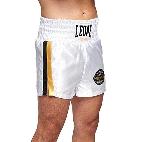 LEONE 1947 Authentic Shorts de Boxe Pour Unisexe - Blanc - Taille S/M - Combat Shorts Blanc