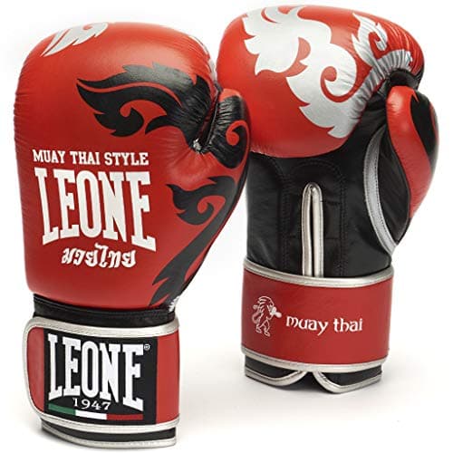 Gants de boxe Muay Thai Leone 1947 mixte en taille unique pour fighting bieds et amateurs — rouge