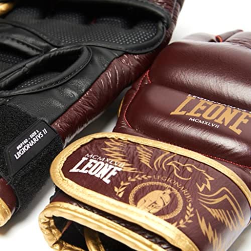 LEONE 1947 - Gants MMA Legionarivs II Adulte Unisexe Bordeaux L Grand Protection GP102