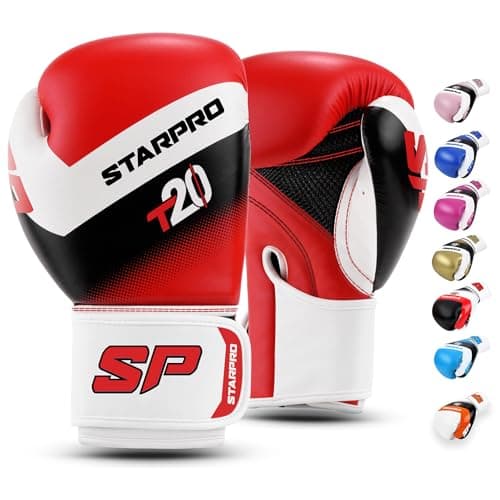 Gants de Boxe Starpro Obsidienne Noir Mat Cuir Fuax – Entraînement, Sparring et Kickboxing pour Adultes – 8 oz, 10 oz, 1