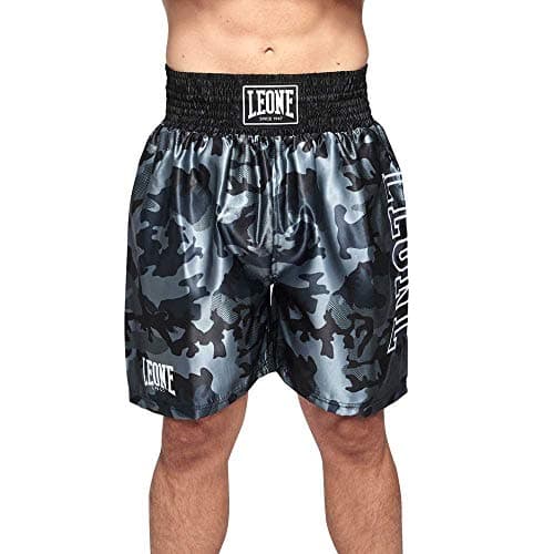 LEONE 1947 Short Boxe Camo AB221 Gris Homme Combat Sports Éclaircissante Taille Unique