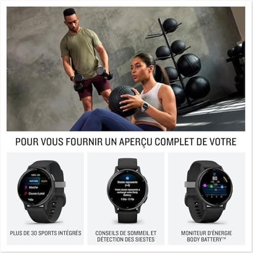 Garmin vívoactive 5 - Montre connectée GPS pour sportifs et personnes actives - Suivi d'entraînement complet - Montres c