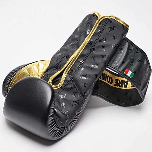 Gants de boxe en cuir artificiel Leone1947 16 oz pour amateurs en salle de gym