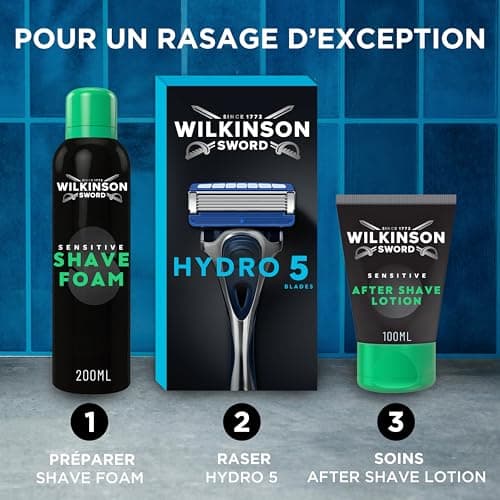 Wilkinson Sword Hydro 5 - Lames de rasoir hommes - adapté aux hommes - parfait pour le matin - Pack de 12 recharges