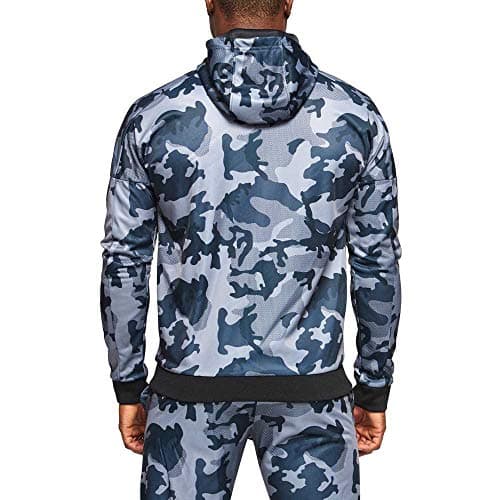 LEONE 1947 Sweat à Capuche Camo Gris Unisexe Pour Sport ou Loisirs AB302