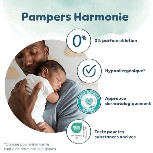 Pampers Harmonie Taille 5, Protection Douce Pour La Peau, 11-16kg, Absorption Pampers 152 Couches, Pack 1 Mois The Fores
