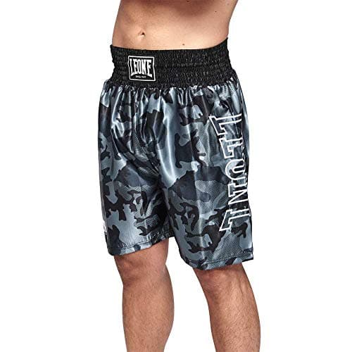 LEONE 1947 Short Boxe Camo AB221 Gris Homme Combat Sports Éclaircissante Taille Unique