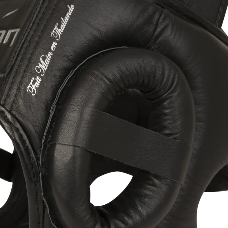 Casque de Boxe en Cuir Elion - Protection Optimale pour Entraîneurs et Boxeurs - Modèle Professionnel avec Système d'Aju