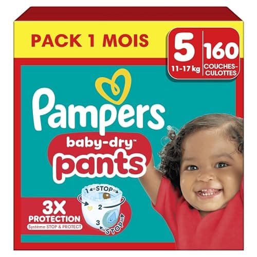 Pampers Baby-Dry Pants Taille 5 160 CouchesOEKO-TEX STANDARD 100 The Forest Stewardship Council
Pampers Baby-Dry Pants T