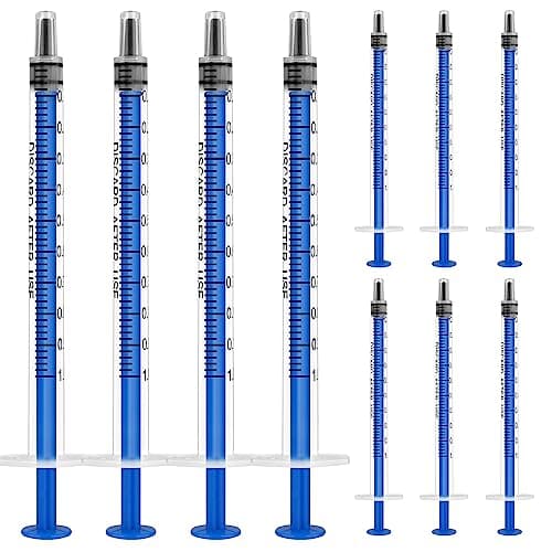 Seringue OFFCUP Plastique 5ml x 10pcs pour Animalerie/Science/Laboratoire, Idéale pour Chien/Chat, Usage Multifonctionne — 10pcs 1ml