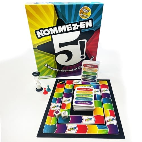**Nombez-En-5 - Jeu de Réflexion pour Famille et Amis - 2 à 6 Joueurs - Développe la Créativité et le Travail d'Équipe -