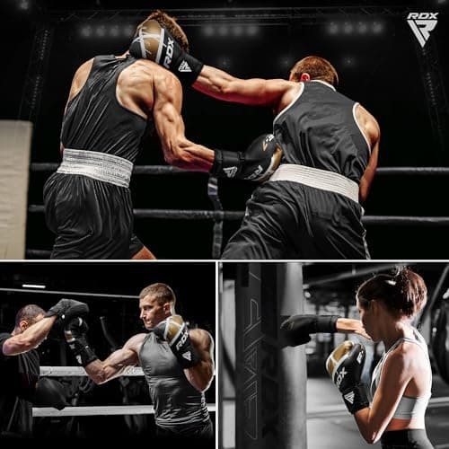 Gants de boxe Maya Hide RDX pour Muay Thai Adulte Homme Femme 10 oz | Éléments de sparring de qualité | Gants de frappe