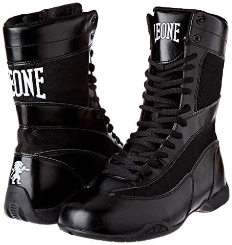 Bottes de boxe LEONE 1947 Mixte Légende Noir 41 EU Sergent Militaire ÉlevéesCombat Performances Envol Élégance