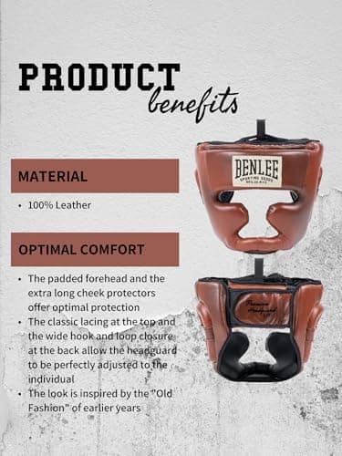 Casque de protection Benlee en cuir de qualité supérieure + Protection optimale + Adultes + Travail + Durabilité élevée