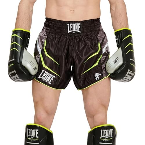 LEONE 1947 Panta Revo Fluo Noir Courtes Chaussures de Boxe Homme