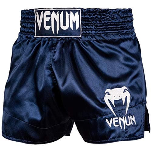 Short de MuayThai Venum Classique Homme - Shorts Venum Classique pour Sportifs - Shorts de MuaiThai Top Sélect — Marine Bleu/Blanc