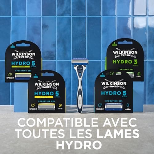 Wilkinson Sword Hydro 5 - Lames de rasoir hommes - adapté aux hommes - parfait pour le matin - Pack de 12 recharges