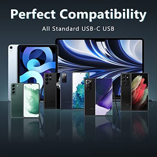 ZKAPOR Câble USB C Type C 5M Étanche Charge Rapide 3A pour iPhone 16 Pro Max Galaxy S24 Huawei P60 Nylon Tressé Compatib
