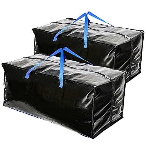 2 sacs de rangement extra-larges et épais (80×40×35cm) pour déménagement, camping et outils de jardinage avec sangles de