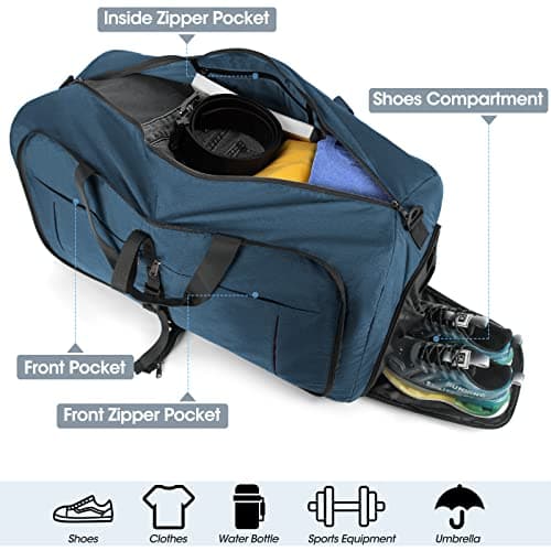 Sac de Voyage Imperméable NUBILY 65L Bleu Maternité Weekend