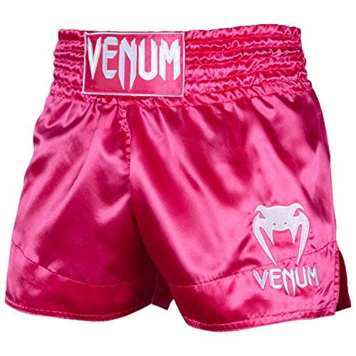 Short de MuayThai Venum Classique Homme - Shorts Venum Classique pour Sportifs - Shorts de MuaiThai Top Sélect — Rose/Blanc