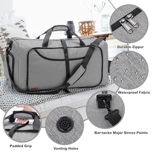 Sac de Voyage Vogshow Étanche Grande Capacité pour Homme et Femme (Gris, 80L)  
Sacs de Voyage Vogshow Étanche Idéaux po