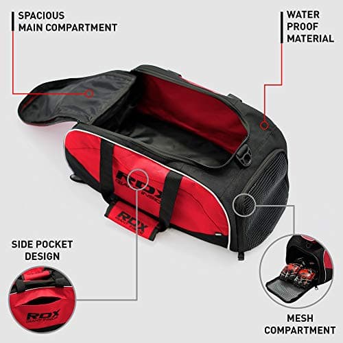 RDX Sac de Sport avec Compartiment Chaussures - Pour Hommes et Femmes, Utilisation en Gym et Voyage, Étui Résistant et S