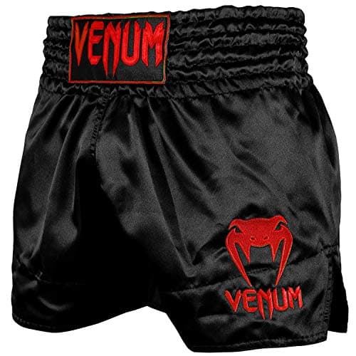 Short de MuayThai Venum Classique Homme - Shorts Venum Classique pour Sportifs - Shorts de MuaiThai Top Sélect — Noir/Rouge