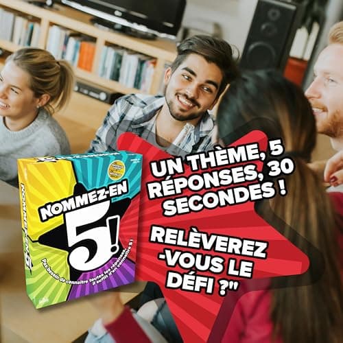 **Nombez-En-5 - Jeu de Réflexion pour Famille et Amis - 2 à 6 Joueurs - Développe la Créativité et le Travail d'Équipe -