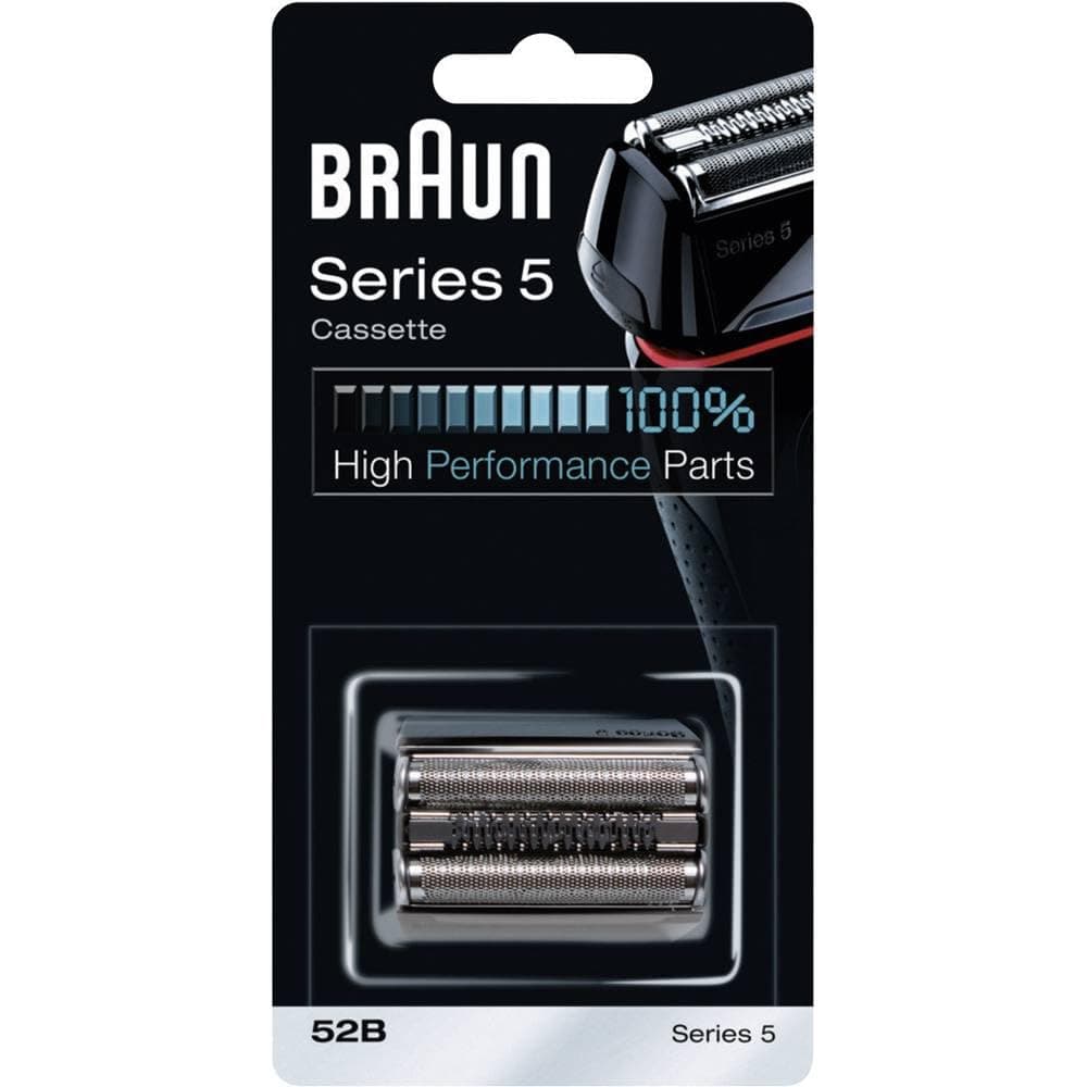 Braun 52B Noire, Tête De Rasoir De Rechange Originale, Compatible Avec Les Rasoirs Series 5, Rasage Hommes, Brossage De