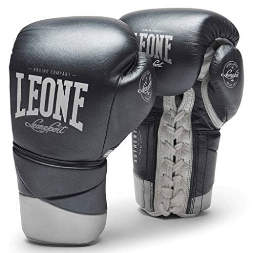 Gants de boxe Leone 1947 authenticunisexe, grande taille, gris, 10 oz, combat
