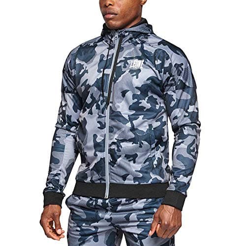 LEONE 1947 Sweat à Capuche Camo Gris Unisexe Pour Sport ou Loisirs AB302
