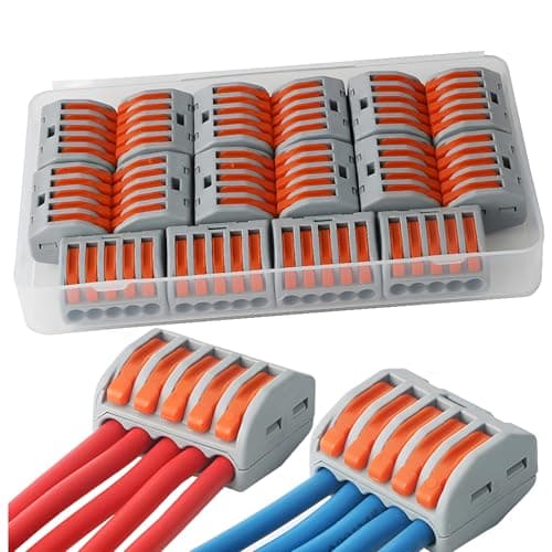 CONNECTEURS ÉLECTRIQUES CESFONJER 16 Pièces Rapides et Compacts pour Câbles PCT-215 (5 Ports)