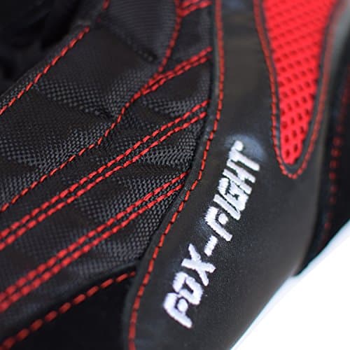 FOX-FIGHT B7 Bottes de boxe pour combat, athlétisme et fitness - Noir/Rouge