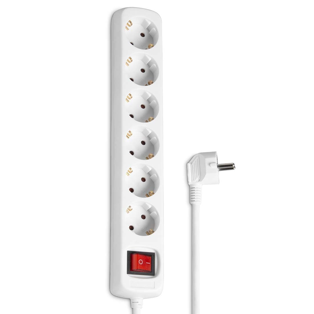 Hama Multiprise 6 Prises Blanc Idéal Bureau PC Luminaires Securité Enfant