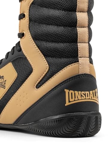Lonsdale Mixte Heskin Chaussures de Boxe BleuTaille 42 - Protection Cheville - Idéales pour les Boxeurs - Techfit Techno