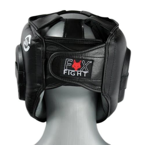 Fox de Protection Fight Arceau de Protection avec Nez Tête Schuts Headguard Cuir Noir