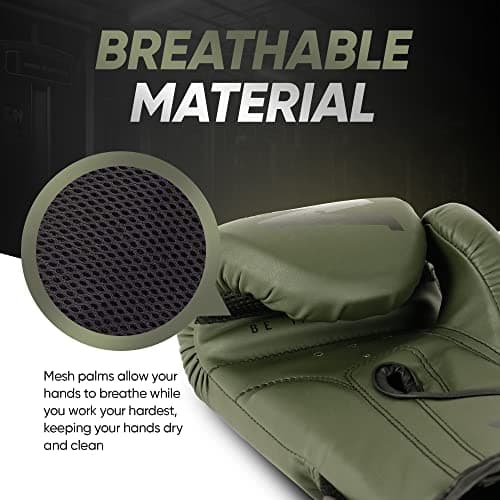 Gants de Boxe MADGON pour Arts Martiaux, Haute Qualité pour Sparring, Absorption Optimum des Chocs, Sacoche Incluse
