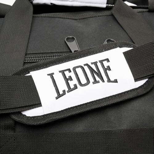 Sac de sport Leone 1947 Iconic Noir - Entraînement Gym Fitness Arts Martiaux Voyage, Noir 60x32_cm