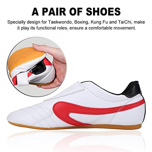 Dilwe Chaussures de Boxe en Cuir PU pour Adultes Professionnels Boxe et Kickboxing Mixtes Taille EU 42-52 Entrainement C