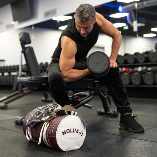 Nolim-it Sac Sport Duffle Bag Homme Résistant à l’Eau Pliable 45x25x25cm 28L Sac Voyage Cabine pour Musculation avec Com