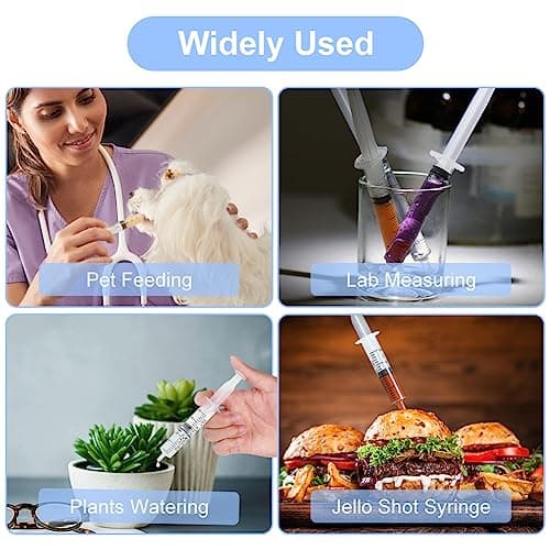 Seringue OFFCUP Plastique 5ml x 10pcs pour Animalerie/Science/Laboratoire, Idéale pour Chien/Chat, Usage Multifonctionne